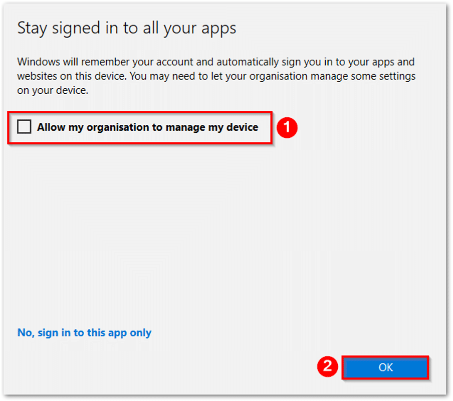 Outlook settings for Windows