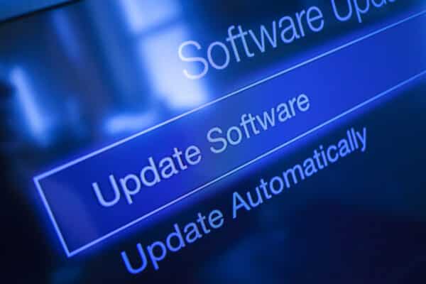 A computer screen showing software update